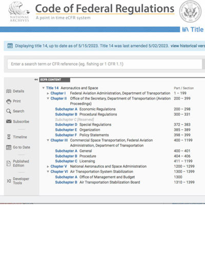 Federal Aviation Regulations